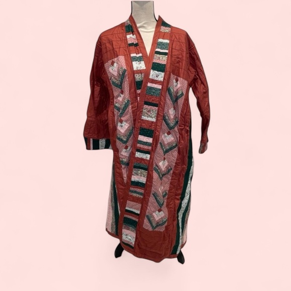Hand Crafted Multicolor Quilted Robe - Picture 1 of 13